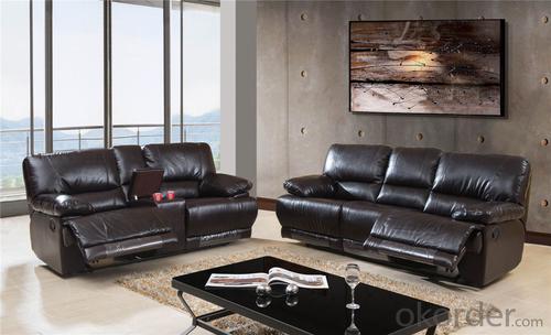 Genuine Leather Recliner Sofa of Modern Design System 1