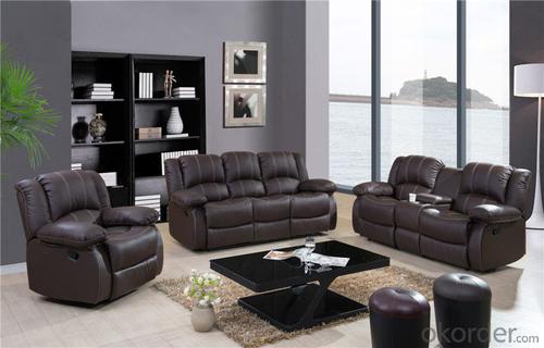 Genuine Leather Recliner Sofa of Modern Style System 1