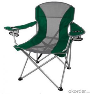 Luxury Two Color Matched Camping Chair Green/Gray System 1