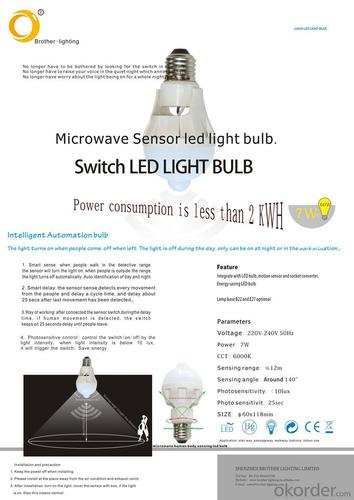 Sensor Led Lights Microwave Human Body System 1