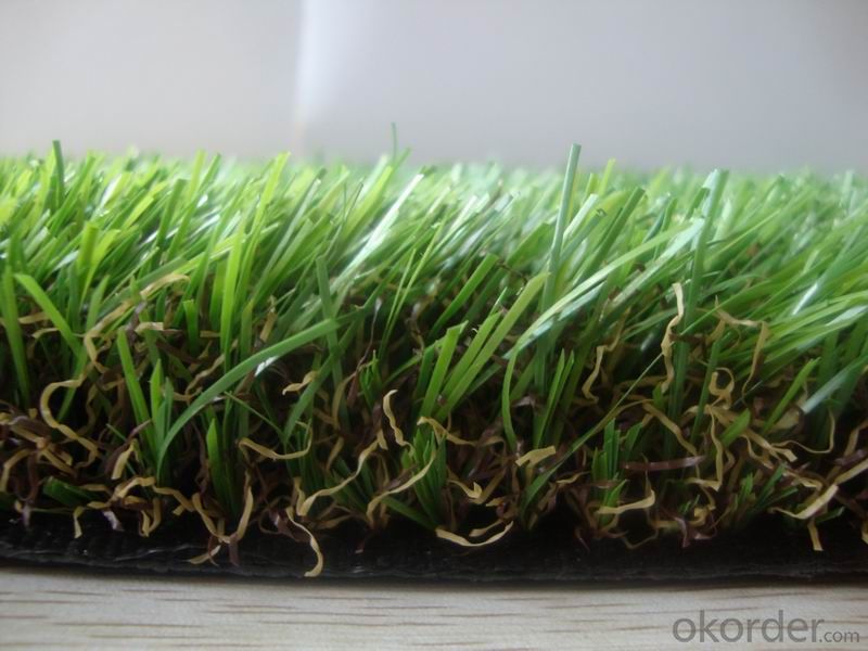 Curly Yarn Green Turf Landscaping Artificial Grass For Villa , Home Garden