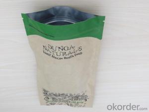 Laminated Kraft Paper Bag with Degassing Valve for Coffee Packing