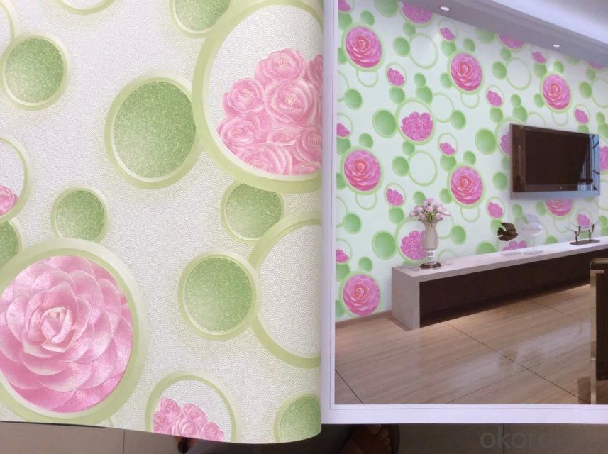 PVC Wallpaper Simple & Luxury Style Modern Design Deep Embossed Wallpaper for Interior Decoration