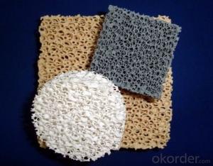 Silica Ceramic Foam Filter with High Quality  Made in China