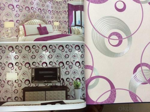PVC Wallpaper Modern Design Waterproof Specious Charming Lightfast Vinyl Wallpaper System 1