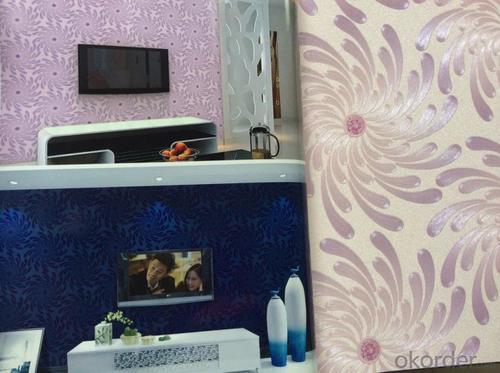 PVC Wallpaper Modern Design Entertainment Waterproof Wallpaper System 1