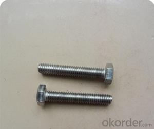 Hex Bolt DIN933 for Building Fastener Suppliers Exporters China Full Thread Black Zinc Plated Bolt