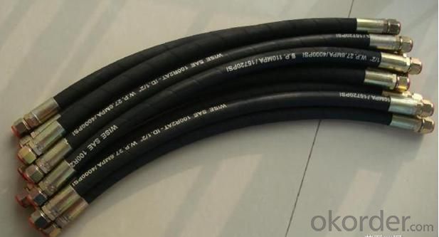 High Pressure Steel Wire Braided Hydraulic Rubber Hose System 1