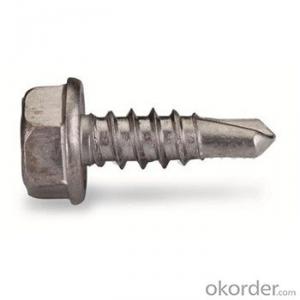 DIN7504K Hex Flange Head Self Drilling Screw With PVC Washer, PTA Marked On Head