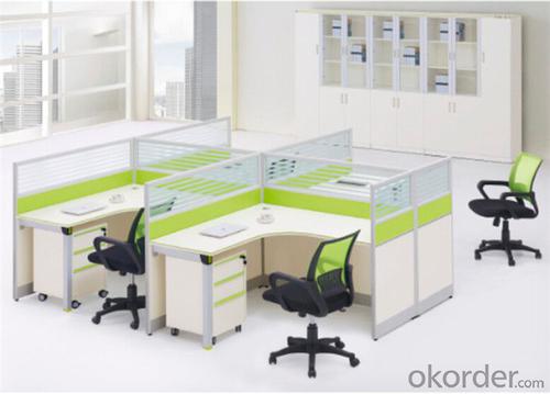 Steel and MFC Executive Desk for Four Employees System 1