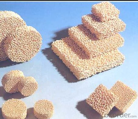 Filtro de espuma cerámica de siliciuro de carbono para la fundición de hierro o aleación de hierro