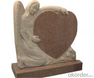 Chinese Tombstone and Headstone with Heart Design for Poland