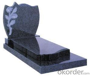 Cheap Monument Headstone and Tombstone with Green Color and Angle Design