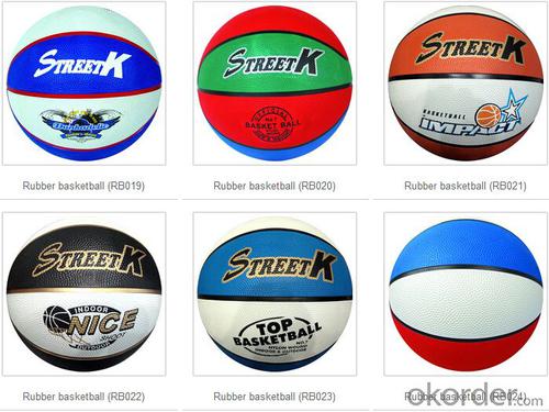 Printed Custom Logo Rubber Basketball System 1