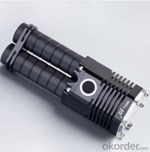 Double Pipes XML T6 LED Bulbs 5 ModesMiddle Switch Anodized Aluminum Alloy Flashlight  Police