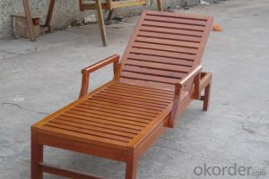 Sling Chair & Table in Aluminum Frame Patio Teak Wood Garden Furniture
