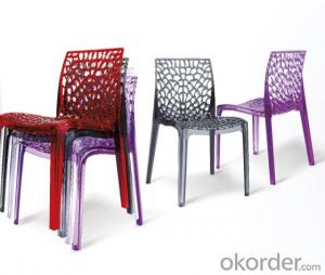 Dinning Chair Plastic & Wood & Metal Model CMAX-PP811 System 1