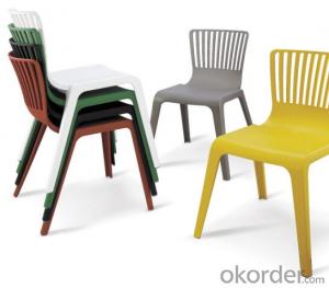 Dinning Chair Plastic & Wood & Metal Model CMAX-PP662A System 1