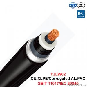YJLW02, EHV Power Cable, 48/66 kV~127/220 kV, Cu/XLPE/Corrugated AL/PVC (GB/T 11017/IEC 60840)