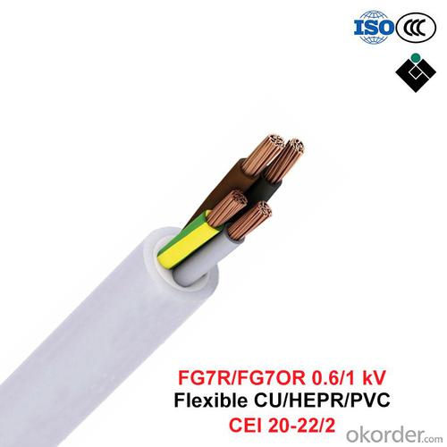 FG7R/FG7OR, Rubber Cable, 0.6/1 KV, Flexible CU/HEPR/PVC (CEI 20-22/2) System 1