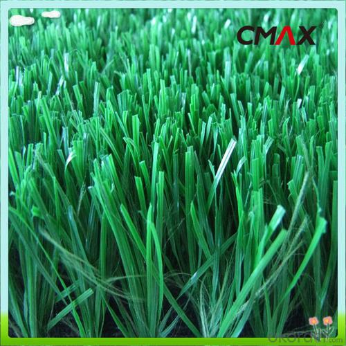 PE Monofilament Yarn Field Green Soccer Artificial Grass 5/8'' Gauge , Height 20mm to 60mm System 1