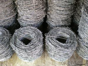 Electro Galvanized Barbed Wire For Fence System 1