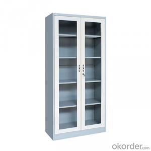 Swing Door Steel Filing Cabinet with Glass CMAX-FC02