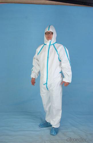 Disposable Coveralls Type 5&6 with Reflective Tape and Hood System 1