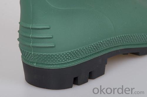 Green PVC Working Safety Boots with Steel Sole System 1