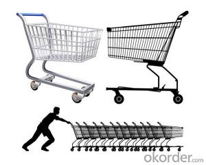 Supermarket Shopping Cart for Unfolded Handle Cart
