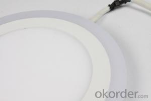 LED TWO COLOR PANEL LIGHT 6+3 W ROUND SHAPE RECESSED BLUE AND COLD WHITE