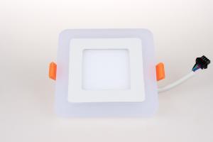 LED PANEL LIGHT DOUBLE COLOR SQUARE  SHAPE 12 AND 6W  RECESSED TYPE BLUE AND 6000K