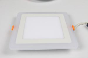 LED PANEL LIGHT DOUBLE COLOR SQUARE SHAPE 12 AND 4 W  RECESSED TYPE BLUE AND 6000K System 1
