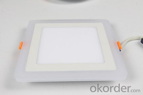 LED PANEL LIGHT DOUBLE COLOR SQUARE SHAPE 12 AND 4 W  RECESSED TYPE BLUE AND 6000K System 1