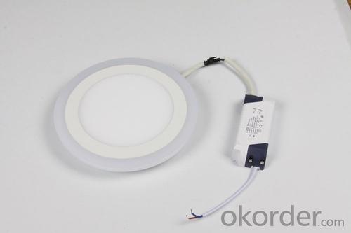 LED TWO COLOR PANEL LIGHT 3+2 W ROUND SHAPE RECESSED BLUE AND COLD WHITE System 1