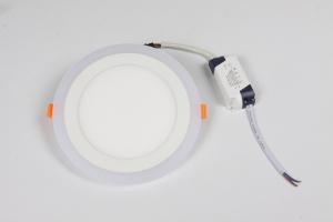 LED PANEL LIGHT DOUBLE COLOR 12 AND 4 W ROUND  SHAPE RECESSED TYPE BLUE AND COLD WHITE System 1
