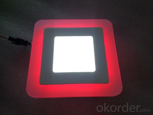 LED TWO COLOR PANEL LIGHT  12+4 W SQUARE  SHAPE RECESSED BLUE WITH COLD WHITE System 1