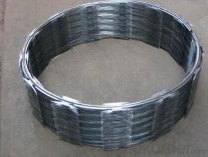 Galvanized or Stainless Steel Razor Barbed Wire