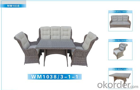 Outdoor Furniture Rattan Sofa CMAX-WM1038/3-1-1