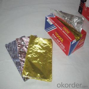Pop-Up Aluminum Household Foil Sheet for Food Wrapping