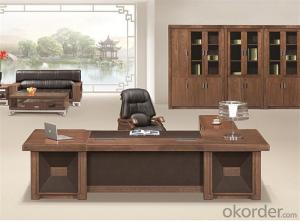 Office Executive Desk with Veneer Painting Face