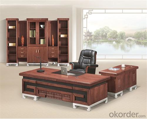 Executive Table with Veneer Painting Face System 1