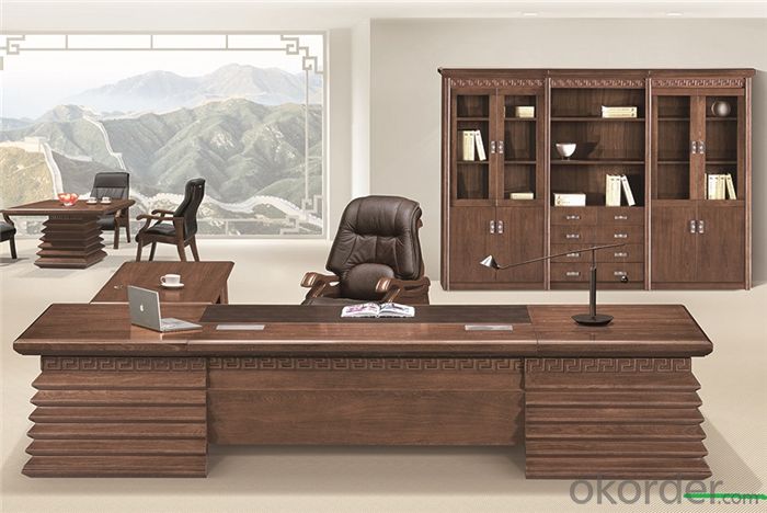 Office Executive Table with Veneer Painting