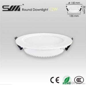 12W Round LED Downlight for indoor usage