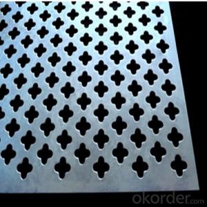 Perforated Metal Decorative Cloverleaf Aluminum Sheet