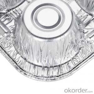 Aluminum foil container for pudding for container food