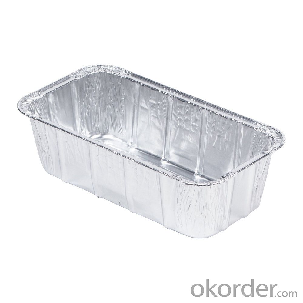 colored Smooth Wall Aluminium Foil container container for food