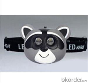 Bear Shape Headlamp Two Modes ABS Animal Head Flaslight For Children System 1