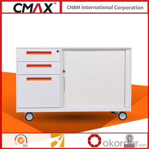 Office Metal Mobile Caddy Cabinet CMAX-RT-L-BBF System 1