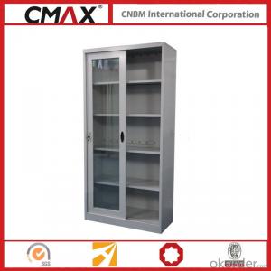 Filing Cabinet Full Height Cupboard with Glass Sliding Door Cmax-Sc003 System 1